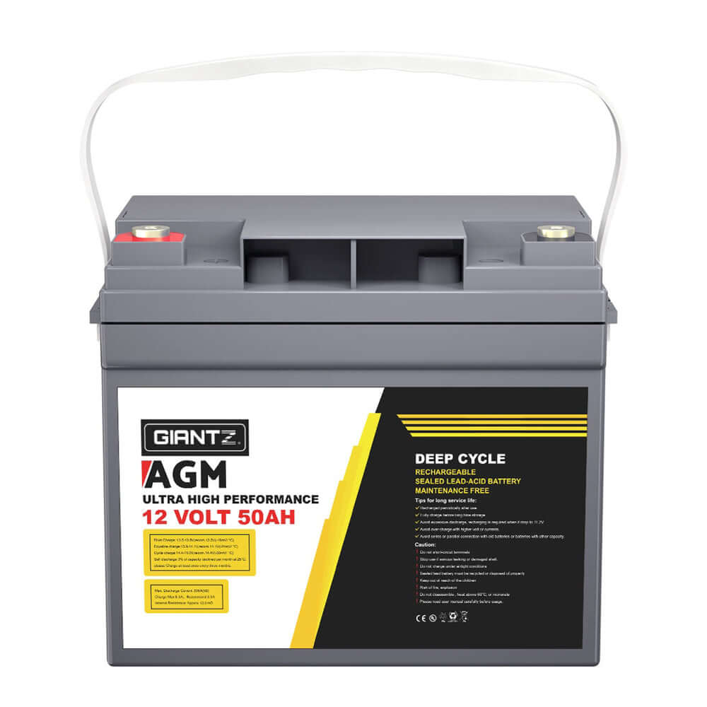 DSZ Product, feed-cond-new, feed-sl-DSZ Freight Payable, newGiantz Agm Deep Cycle Battery 12V 50Ah X2 Box Portable Solar Caravan Camping - Premium Outdoor Recreation > Camping > Batteries & Generators from Giantz ! Shop Online Buy Now at S & D's Value Store Family Business Best Customer ServiceDSZ Product, feed-cond-new, feed-sl-DSZ Freight Payable, new