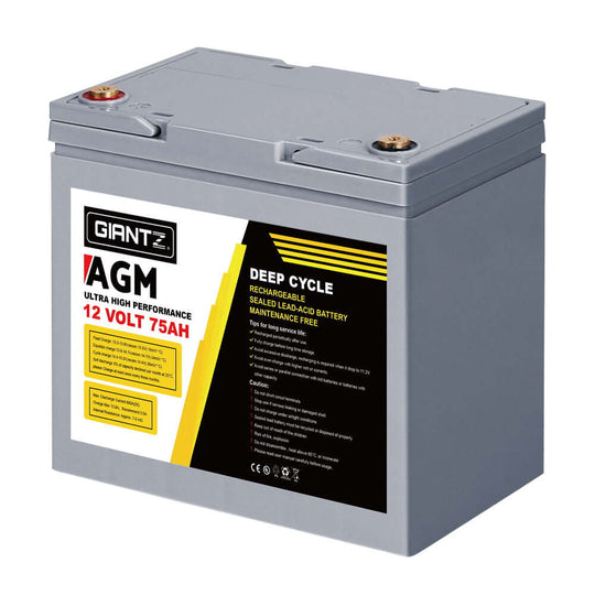 DSZ Product, feed-cond-new, feed-sl-DSZ Freight Payable, newGiantz Agm Deep Cycle Battery 12V 75Ah Box Portable Solar Caravan Camping - Premium Outdoor Recreation > Camping > Batteries & Generators from Giantz ! Shop Online Buy Now at S & D's Value Store Family Business Best Customer ServiceDSZ Product, feed-cond-new, feed-sl-DSZ Freight Payable, new