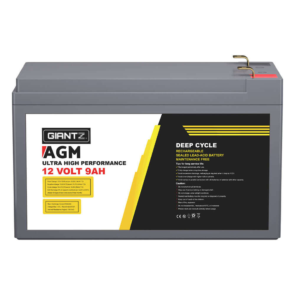 _label_, DSZ Product, feed-cond-new, feed-sl-free shipping, free-shipping, newGiantz Agm Deep Cycle Battery 12V 9Ah Box Portable Solar Caravan Camping - Premium Outdoor Recreation > Camping > Batteries & Generators from Giantz ! Shop Online Buy Now at S & D's Value Store Family Business Best Customer Service_label_, DSZ Product, feed-cond-new, feed-sl-free shipping, free-shipping, new