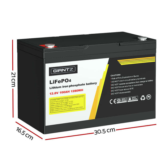 _label_, DSZ Product, feed-cond-new, feed-sl-free shipping, free-shipping, newGiantz 12V 100Ah Lithium Battery Lifepo4 Deep Cycle Box Solar Caravan Camping - Premium Outdoor Recreation > Camping > Batteries & Generators from Giantz ! Shop Online Buy Now at S & D's Value Store Family Business Best Customer Service_label_, DSZ Product, feed-cond-new, feed-sl-free shipping, free-shipping, new