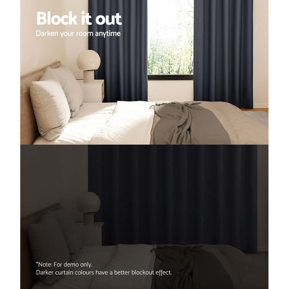 _label_, DSZ Product, feed-cond-new, feed-sl-free shipping, free-shipping, newArtiss 2 X  Blockout Curtains Eyelet 140 X 230Cm Charcoal - Premium Home & Garden > Curtains > Curtains & Drapes from Artiss ! Shop Online Buy Now at S & D's Value Store Family Business Best Customer Service_label_, DSZ Product, feed-cond-new, feed-sl-free shipping, free-shipping, new