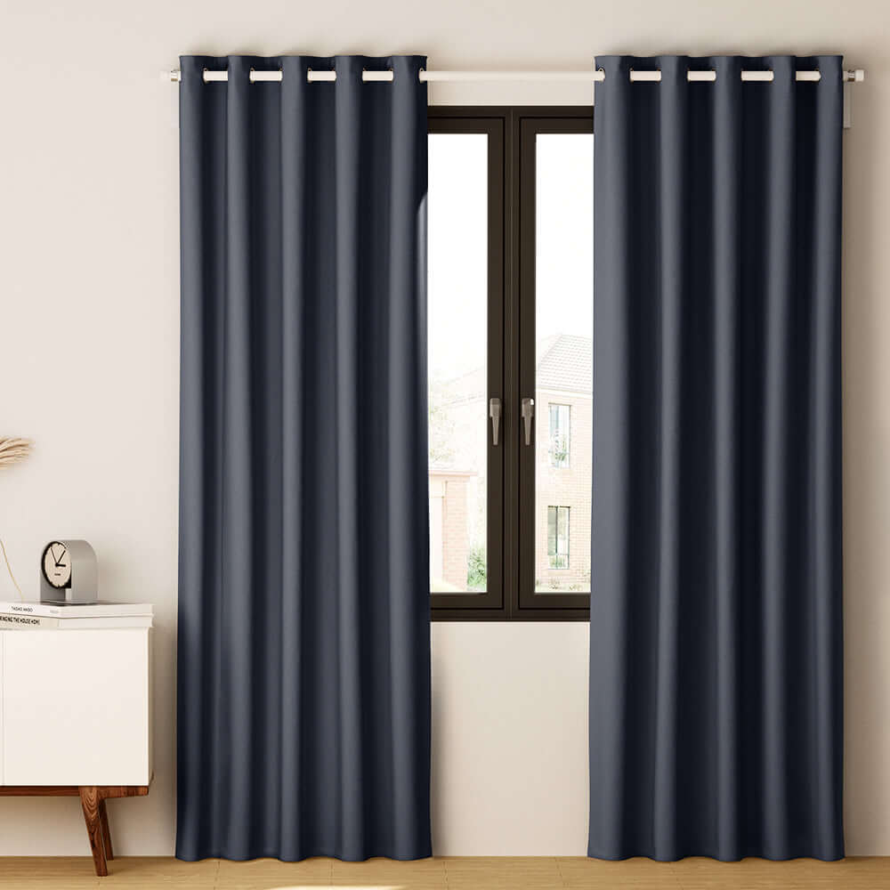 _label_, DSZ Product, feed-cond-new, feed-sl-free shipping, free-shipping, newArtiss 2 X  Blockout Curtains Eyelet 140 X 230Cm Charcoal - Premium Home & Garden > Curtains > Curtains & Drapes from Artiss ! Shop Online Buy Now at S & D's Value Store Family Business Best Customer Service_label_, DSZ Product, feed-cond-new, feed-sl-free shipping, free-shipping, new