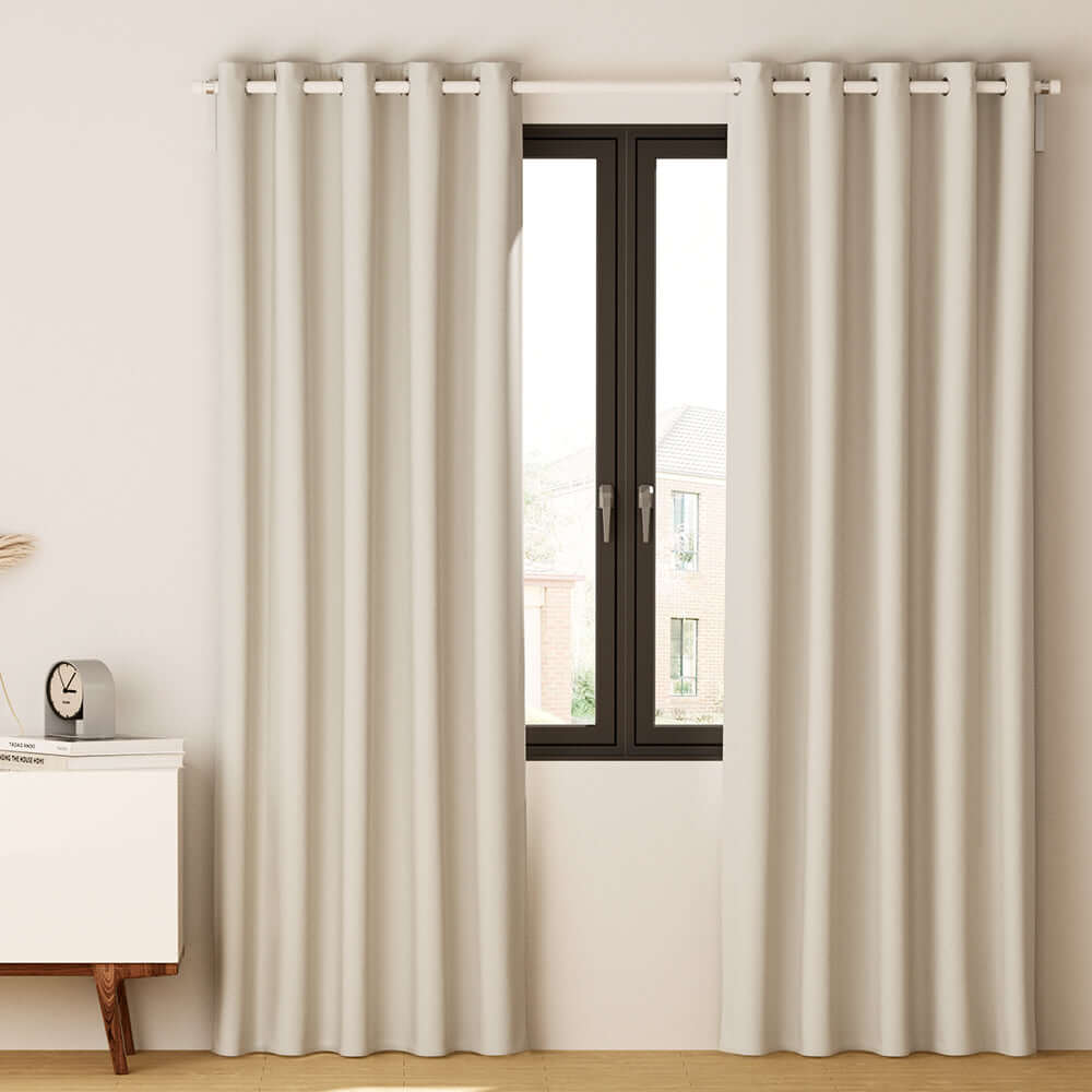 _label_, DSZ Product, feed-cond-new, feed-sl-free shipping, free-shipping, newArtiss 2 X  Blockout Curtains Eyelet 180 X 213Cm Beige - Premium Home & Garden > Curtains > Curtains & Drapes from Artiss ! Shop Online Buy Now at S & D's Value Store Family Business Best Customer Service_label_, DSZ Product, feed-cond-new, feed-sl-free shipping, free-shipping, new