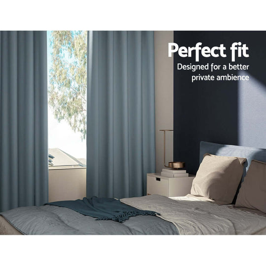 _label_, DSZ Product, feed-cond-new, feed-sl-free shipping, free-shipping, newArtiss 2 X  Blockout Curtains Eyelet 180 X 213Cm Grey - Premium Home & Garden > Curtains > Curtains & Drapes from Artiss ! Shop Online Buy Now at S & D's Value Store Family Business Best Customer Service_label_, DSZ Product, feed-cond-new, feed-sl-free shipping, free-shipping, new