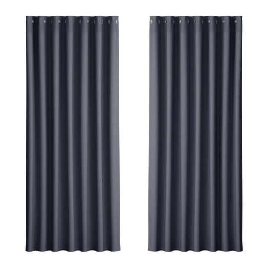 _label_, DSZ Product, feed-cond-new, feed-sl-free shipping, free-shipping, newArtiss 2 X  Blockout Curtains Eyelet 240 X 230Cm Charcoal - Premium Home & Garden > Curtains > Curtains & Drapes from Artiss ! Shop Online Buy Now at S & D's Value Store Family Business Best Customer Service_label_, DSZ Product, feed-cond-new, feed-sl-free shipping, free-shipping, new