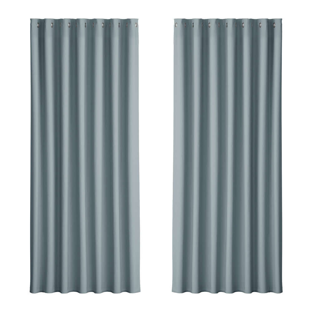 _label_, DSZ Product, feed-cond-new, feed-sl-free shipping, free-shipping, newArtiss 2 X  Blockout Curtains Eyelet 240 X 230Cm Grey - Premium Home & Garden > Curtains > Curtains & Drapes from Artiss ! Shop Online Buy Now at S & D's Value Store Family Business Best Customer Service_label_, DSZ Product, feed-cond-new, feed-sl-free shipping, free-shipping, new