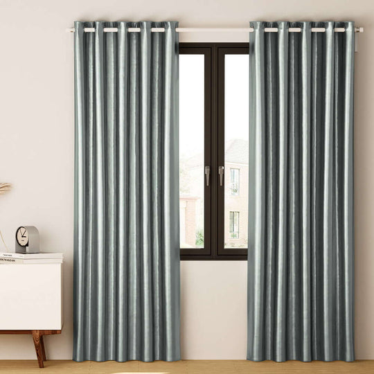 _label_, DSZ Product, feed-cond-new, feed-sl-free shipping, free-shipping, newArtiss 2 X  Blockout Curtains Eyelet 180 X 213Cm Grey Shine - Premium Home & Garden > Curtains > Curtains & Drapes from Artiss ! Shop Online Buy Now at S & D's Value Store Family Business Best Customer Service_label_, DSZ Product, feed-cond-new, feed-sl-free shipping, free-shipping, new