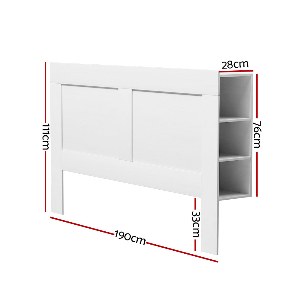 DSZ Product, feed-cond-new, feed-sl-DSZ Freight Payable, newArtiss Bed Head Headboard King With Shelves - Cabi White - Premium Furniture > Living Room > Bookcases & Shelves from Artiss ! Shop Online Buy Now at S & D's Value Store Family Business Best Customer ServiceDSZ Product, feed-cond-new, feed-sl-DSZ Freight Payable, new