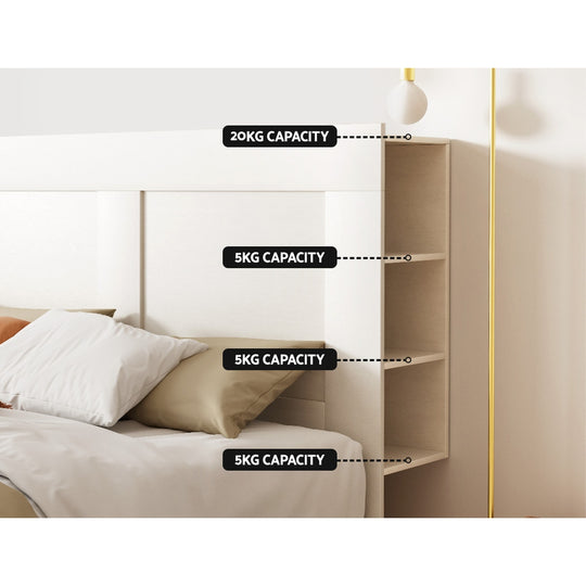 DSZ Product, feed-cond-new, feed-sl-DSZ Freight Payable, newArtiss Bed Head Headboard King With Shelves - Cabi White - Premium Furniture > Living Room > Bookcases & Shelves from Artiss ! Shop Online Buy Now at S & D's Value Store Family Business Best Customer ServiceDSZ Product, feed-cond-new, feed-sl-DSZ Freight Payable, new