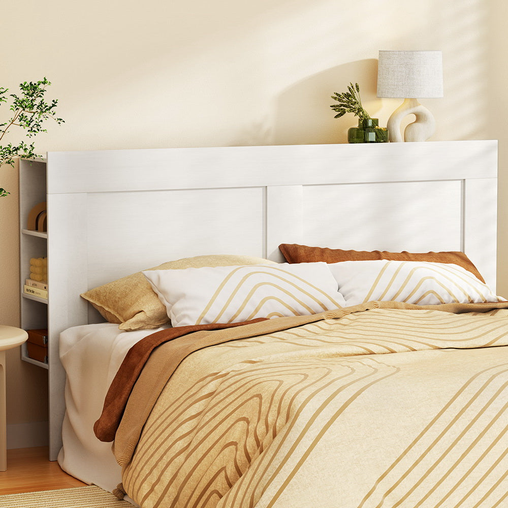 DSZ Product, feed-cond-new, feed-sl-DSZ Freight Payable, newArtiss Bed Head Headboard King With Shelves - Cabi White - Premium Furniture > Living Room > Bookcases & Shelves from Artiss ! Shop Online Buy Now at S & D's Value Store Family Business Best Customer ServiceDSZ Product, feed-cond-new, feed-sl-DSZ Freight Payable, new