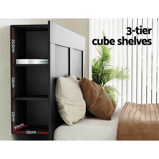 DSZ Product, feed-cond-new, feed-sl-DSZ Freight Payable, newArtiss Bed Head Headboard Queen With Shelves - Cabi Black - Premium Furniture > Bedroom > Beds & Bed Frames from Artiss ! Shop Online Buy Now at S & D's Value Store Family Business Best Customer ServiceDSZ Product, feed-cond-new, feed-sl-DSZ Freight Payable, new