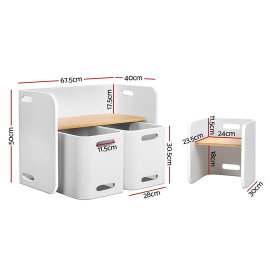 DSZ Product, feed-cond-new, feed-sl-DSZ Freight Payable, newKeezi 3Pcs Kids Table And Chairs Set Multifunctional Storage Desk White - Premium Furniture > Outdoor > Outdoor Dining Sets from Keezi ! Shop Online Buy Now at S & D's Value Store Family Business Best Customer ServiceDSZ Product, feed-cond-new, feed-sl-DSZ Freight Payable, new