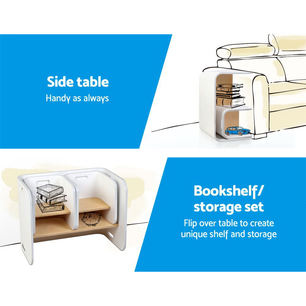 DSZ Product, feed-cond-new, feed-sl-DSZ Freight Payable, newKeezi 3Pcs Kids Table And Chairs Set Multifunctional Storage Desk White - Premium Furniture > Outdoor > Outdoor Dining Sets from Keezi ! Shop Online Buy Now at S & D's Value Store Family Business Best Customer ServiceDSZ Product, feed-cond-new, feed-sl-DSZ Freight Payable, new