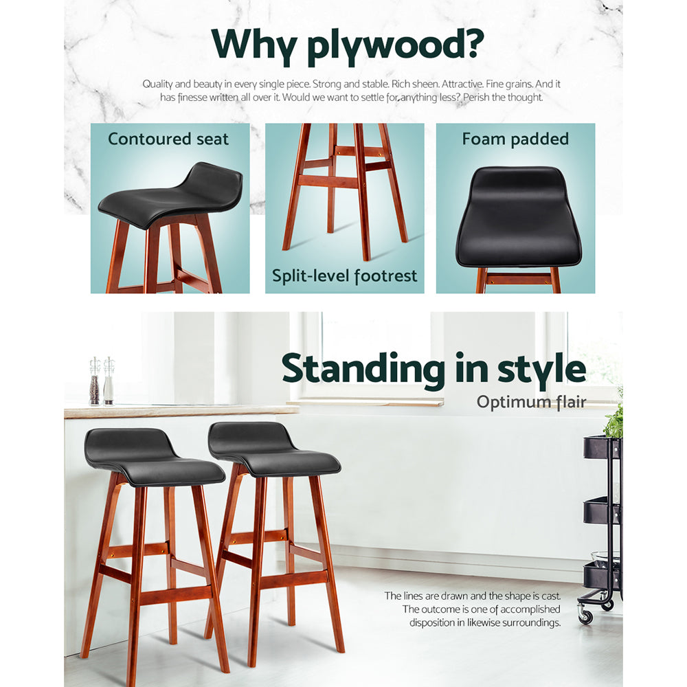 _label_, DSZ Product, feed-cond-new, feed-sl-free shipping, free-shipping, newArtiss 2 X  Bar Stools Wooden Stool Black - Premium Furniture > Bar Stools & Chairs > Table & Bar Stools from Artiss ! Shop Online Buy Now at S & D's Value Store Family Business Best Customer Service_label_, DSZ Product, feed-cond-new, feed-sl-free shipping, free-shipping, new