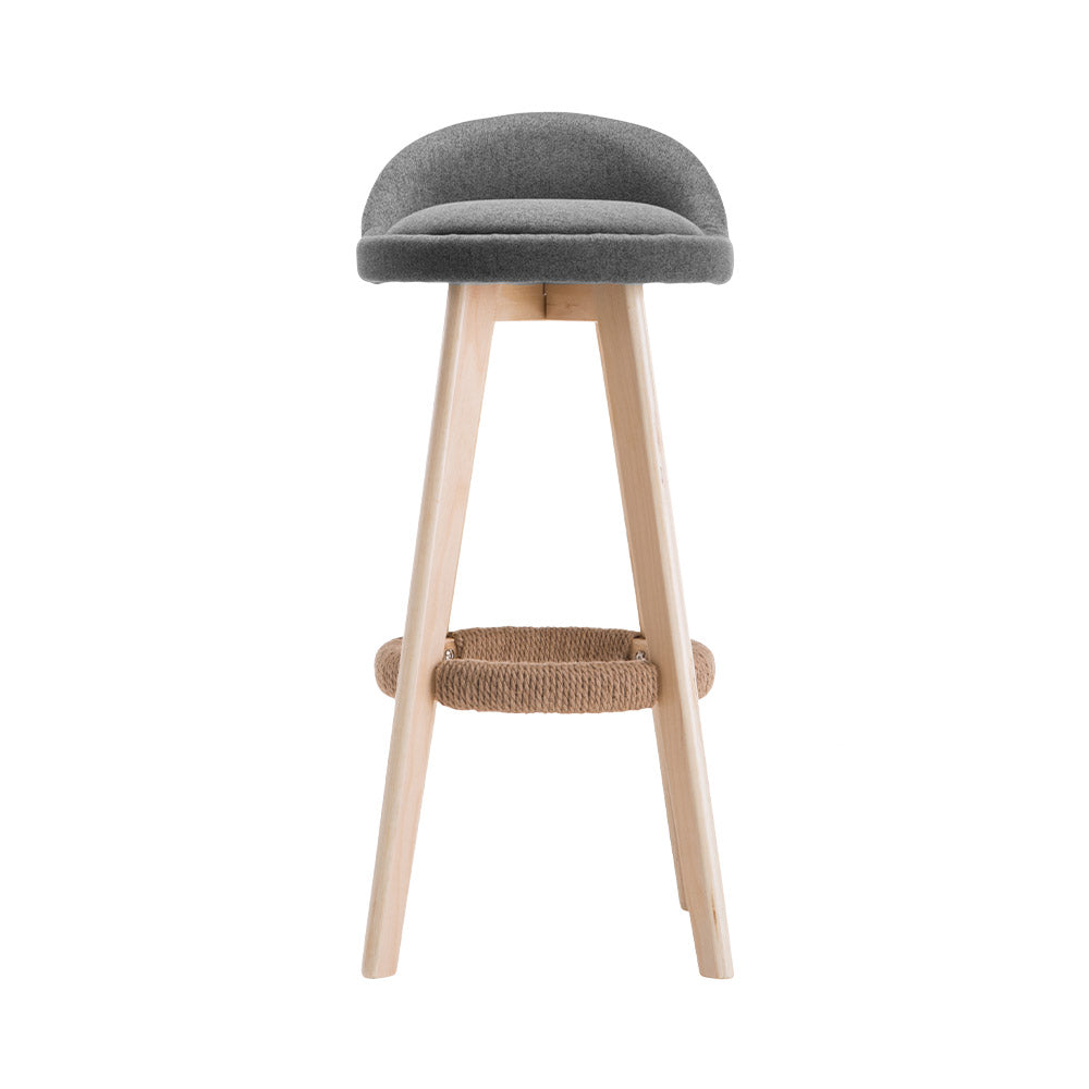 DSZ Product, feed-cond-new, feed-sl-DSZ Freight Payable, newArtiss 2 X  Bar Stools Padded Linen Wooden Grey - Premium Furniture > Bar Stools & Chairs > Table & Bar Stools from Artiss ! Shop Online Buy Now at S & D's Value Store Family Business Best Customer ServiceDSZ Product, feed-cond-new, feed-sl-DSZ Freight Payable, new