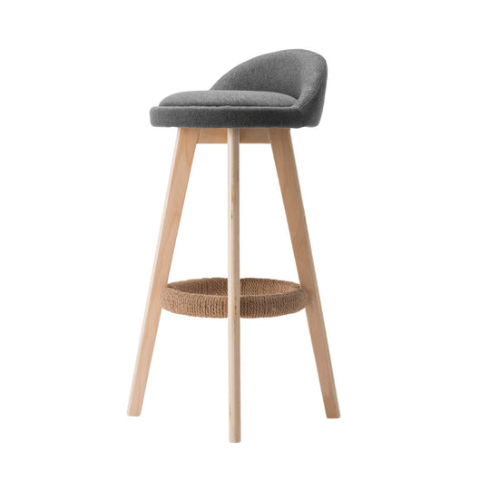 DSZ Product, feed-cond-new, feed-sl-DSZ Freight Payable, newArtiss 2 X  Bar Stools Padded Linen Wooden Grey - Premium Furniture > Bar Stools & Chairs > Table & Bar Stools from Artiss ! Shop Online Buy Now at S & D's Value Store Family Business Best Customer ServiceDSZ Product, feed-cond-new, feed-sl-DSZ Freight Payable, new