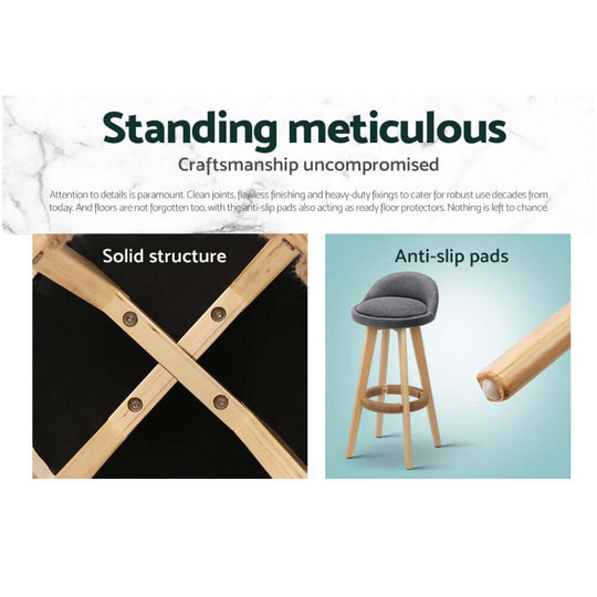 Artiss Dalvey Bar Stool features solid structure and anti-slip pads for quality craftsmanship and affordable luxury.