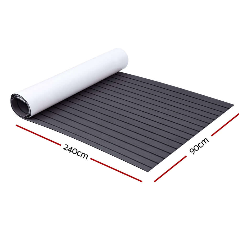 Seamanship EVA foam boat flooring mat 240x90cm in dark grey, durable, weather-resistant, ideal for DIY projects.