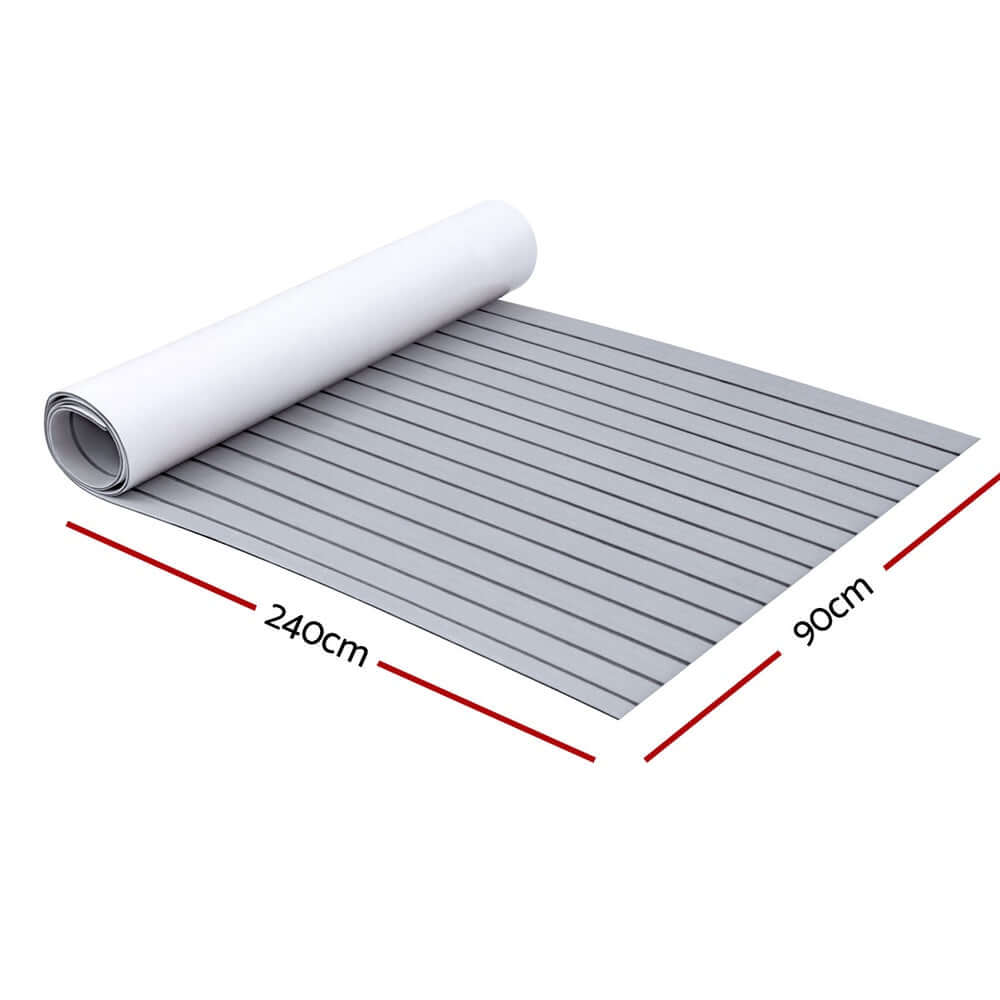 Seamanship EVA foam boat flooring mat in light grey, 240x90cm, affordable DIY solution for boat renovations.