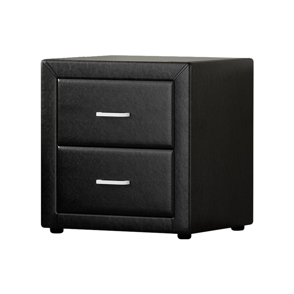 DSZ Product, feed-cond-new, feed-sl-DSZ Freight Payable, newArtiss Bedside Table 2 Drawers Side Table Leather - Caden Black - Premium Furniture > Bedroom > Bedside Tables from Artiss ! Shop Online Buy Now at S & D's Value Store Family Business Best Customer ServiceDSZ Product, feed-cond-new, feed-sl-DSZ Freight Payable, new