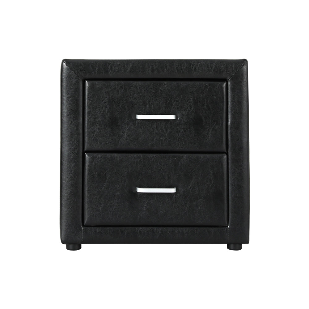 DSZ Product, feed-cond-new, feed-sl-DSZ Freight Payable, newArtiss Bedside Table 2 Drawers Side Table Leather - Caden Black - Premium Furniture > Bedroom > Bedside Tables from Artiss ! Shop Online Buy Now at S & D's Value Store Family Business Best Customer ServiceDSZ Product, feed-cond-new, feed-sl-DSZ Freight Payable, new