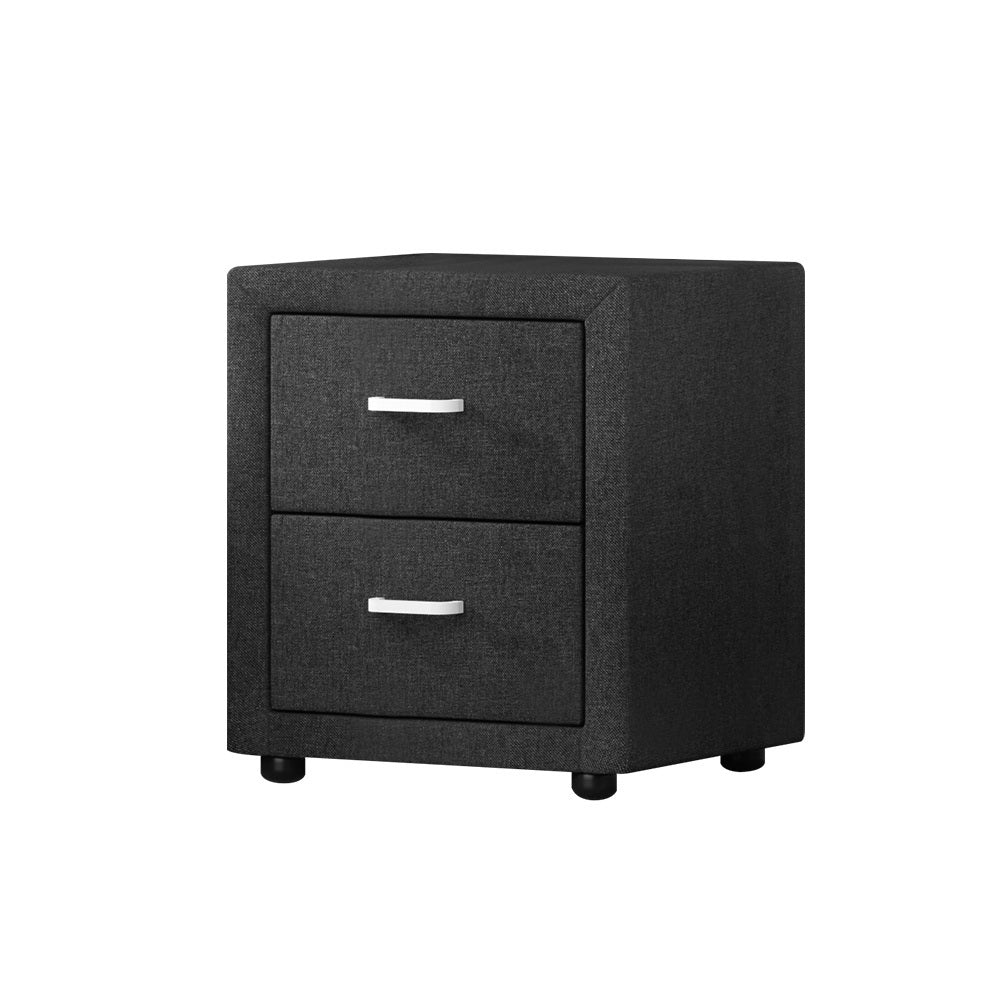 DSZ Product, feed-cond-new, feed-sl-DSZ Freight Payable, newArtiss Bedside Table 2 Drawers Fabric - Caden Charcoal - Premium Furniture > Bedroom > Bedside Tables from Artiss ! Shop Online Buy Now at S & D's Value Store Family Business Best Customer ServiceDSZ Product, feed-cond-new, feed-sl-DSZ Freight Payable, new