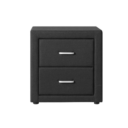 DSZ Product, feed-cond-new, feed-sl-DSZ Freight Payable, newArtiss Bedside Table 2 Drawers Fabric - Caden Charcoal - Premium Furniture > Bedroom > Bedside Tables from Artiss ! Shop Online Buy Now at S & D's Value Store Family Business Best Customer ServiceDSZ Product, feed-cond-new, feed-sl-DSZ Freight Payable, new