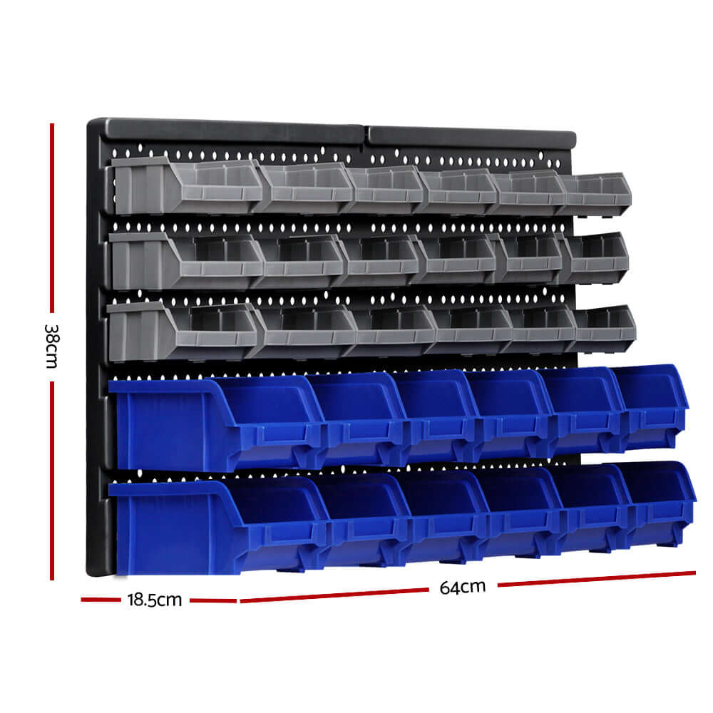 _label_, DSZ Product, feed-cond-new, feed-sl-free shipping, free-shipping, newGiantz 30 Storage Bin Rack Wall Mounted - Premium Tools > Tools Storage > Wall Storage Racks from Giantz ! Shop Online Buy Now at S & D's Value Store Family Business Best Customer Service_label_, DSZ Product, feed-cond-new, feed-sl-free shipping, free-shipping, new