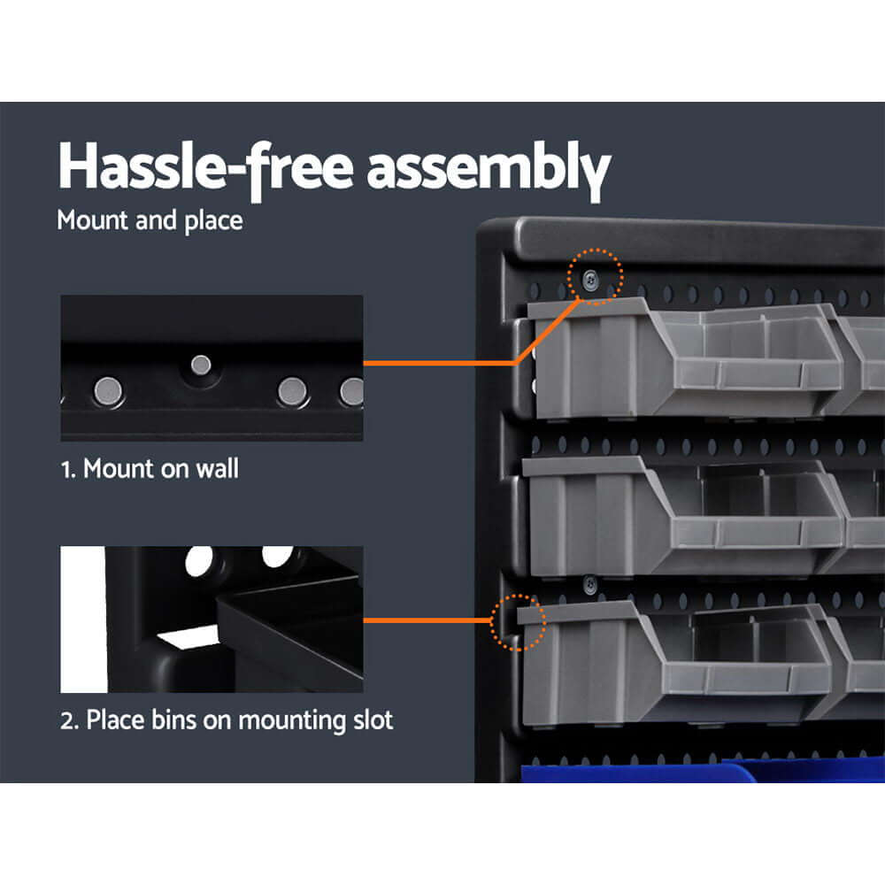 _label_, DSZ Product, feed-cond-new, feed-sl-free shipping, free-shipping, newGiantz 30 Storage Bin Rack Wall Mounted - Premium Tools > Tools Storage > Wall Storage Racks from Giantz ! Shop Online Buy Now at S & D's Value Store Family Business Best Customer Service_label_, DSZ Product, feed-cond-new, feed-sl-free shipping, free-shipping, new