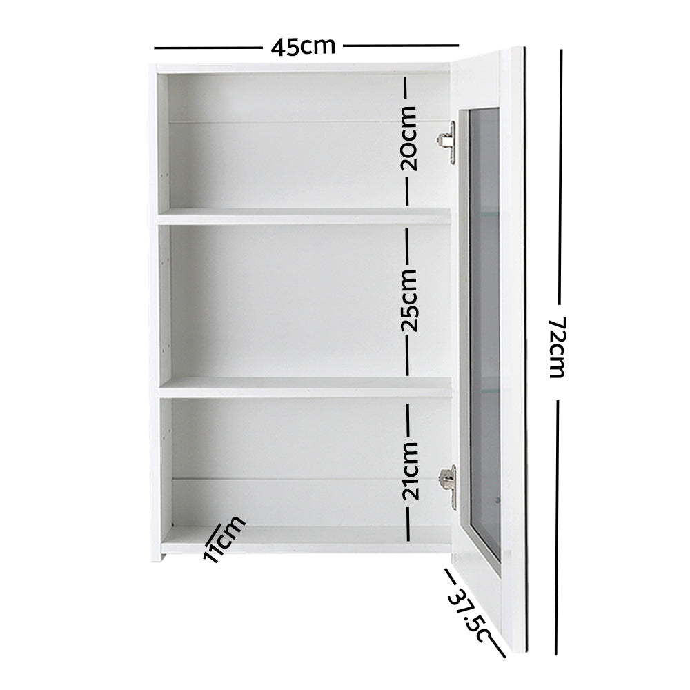 Cefito Bathroom Mirror Cabinet 450 X 720Mm White