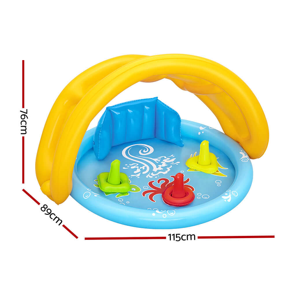 _label_, DSZ Product, feed-cond-new, feed-sl-free shipping, free-shipping, newBestway Kids Pool 115 X 89 X 76Cm Inflatable Play Swimming Pools W/ Canopy 31L - Premium Home & Garden > Pool & Accessories > Swimming Pools from Bestway ! Shop Online Buy Now at S & D's Value Store Family Business Best Customer Service_label_, DSZ Product, feed-cond-new, feed-sl-free shipping, free-shipping, new