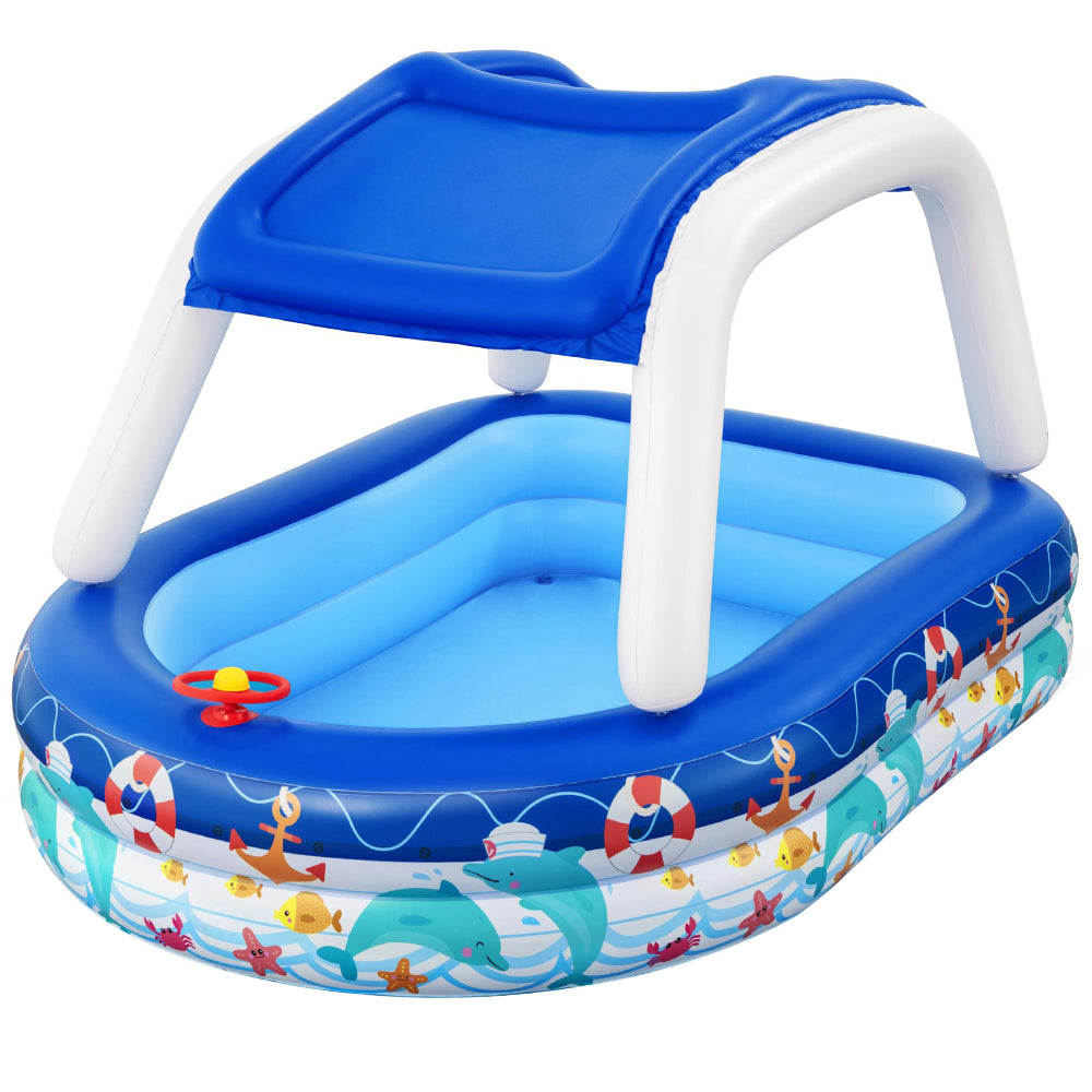 _label_, DSZ Product, feed-cond-new, feed-sl-free shipping, free-shipping, newBestway Kids Pool 213 X 155 X 132Cm Inflatable Swimming W/ Canopy Play Pools 282L - Premium Home & Garden > Pool & Accessories > Swimming Pools from Bestway ! Shop Online Buy Now at S & D's Value Store Family Business Best Customer Service_label_, DSZ Product, feed-cond-new, feed-sl-free shipping, free-shipping, new