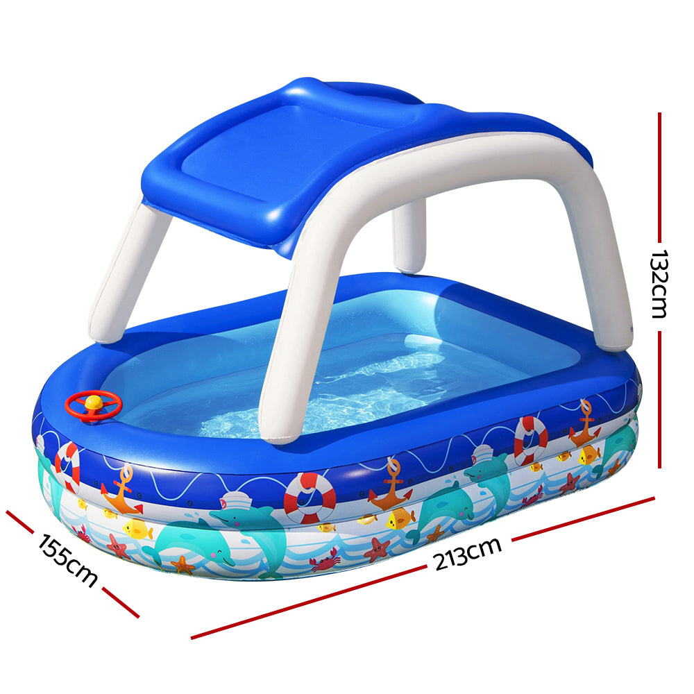 _label_, DSZ Product, feed-cond-new, feed-sl-free shipping, free-shipping, newBestway Kids Pool 213 X 155 X 132Cm Inflatable Swimming W/ Canopy Play Pools 282L - Premium Home & Garden > Pool & Accessories > Swimming Pools from Bestway ! Shop Online Buy Now at S & D's Value Store Family Business Best Customer Service_label_, DSZ Product, feed-cond-new, feed-sl-free shipping, free-shipping, new