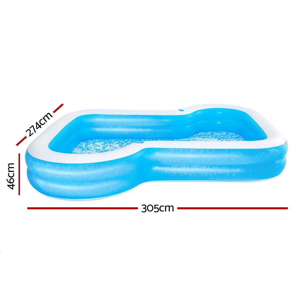 _label_, DSZ Product, feed-cond-new, feed-sl-free shipping, free-shipping, newBestway Kids Pool 305 X 274 X 46Cm Inflatable Above Ground Swimming Pools 1207L - Premium Home & Garden > Pool & Accessories > Swimming Pools from Bestway ! Shop Online Buy Now at S & D's Value Store Family Business Best Customer Service_label_, DSZ Product, feed-cond-new, feed-sl-free shipping, free-shipping, new