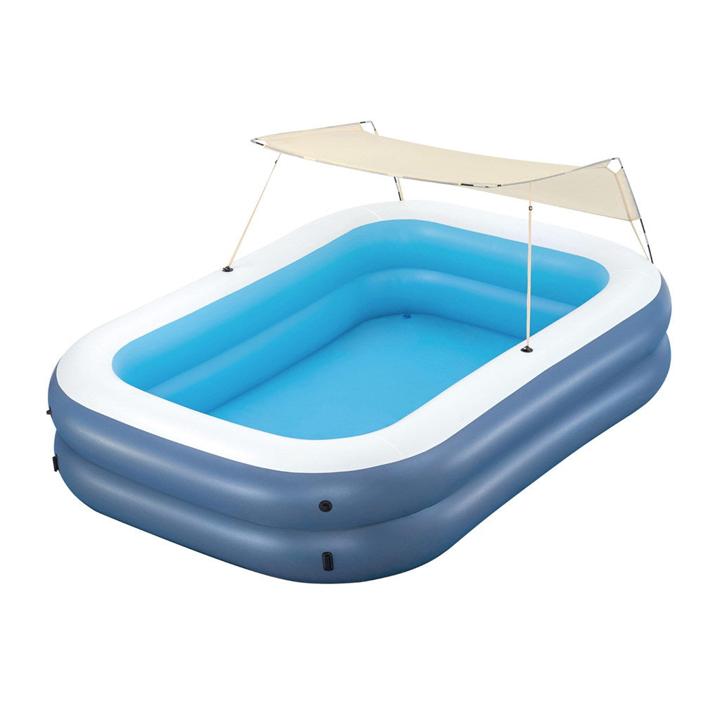 _label_, DSZ Product, feed-cond-new, feed-sl-free shipping, free-shipping, newBestway Kids Inflatable Pool Above Ground Splash Pool With Sunshade 254 X 178Cm - Premium Home & Garden > Pool & Accessories > Swimming Pools from Bestway ! Shop Online Buy Now at S & D's Value Store Family Business Best Customer Service_label_, DSZ Product, feed-cond-new, feed-sl-free shipping, free-shipping, new