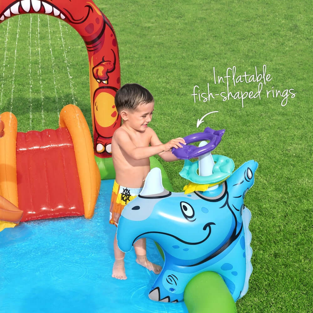 _label_, DSZ Product, feed-cond-new, feed-sl-free shipping, free-shipping, newBestway Kids Inflatable Play Splash Pool With Slide Ball Tossing Toys 242 X 140Cm - Premium Home & Garden > Pool & Accessories > Pool Toys & Inflatables from Bestway ! Shop Online Buy Now at S & D's Value Store Family Business Best Customer Service_label_, DSZ Product, feed-cond-new, feed-sl-free shipping, free-shipping, new