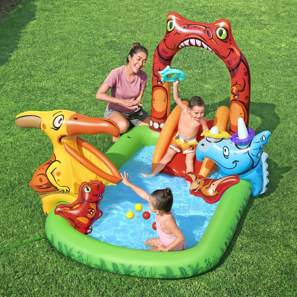 _label_, DSZ Product, feed-cond-new, feed-sl-free shipping, free-shipping, newBestway Kids Inflatable Play Splash Pool With Slide Ball Tossing Toys 242 X 140Cm - Premium Home & Garden > Pool & Accessories > Pool Toys & Inflatables from Bestway ! Shop Online Buy Now at S & D's Value Store Family Business Best Customer Service_label_, DSZ Product, feed-cond-new, feed-sl-free shipping, free-shipping, new