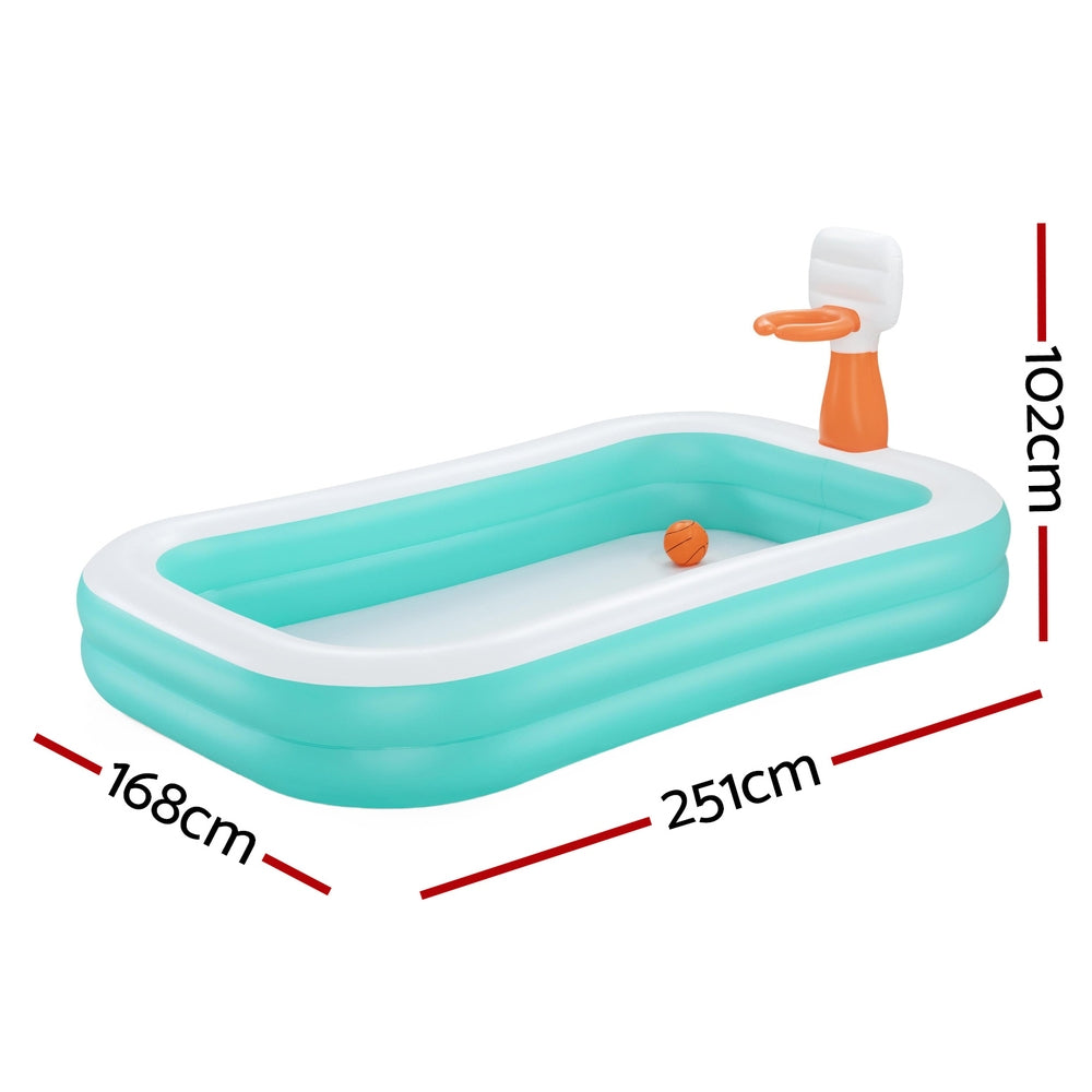 _label_, DSZ Product, feed-cond-new, feed-sl-free shipping, free-shipping, newBestway Kids Inflatable Pool Above Ground Play Pools Basketball Hoop 251 X 168Cm - Premium Home & Garden > Pool & Accessories > Pool Toys & Inflatables from Bestway ! Shop Online Buy Now at S & D's Value Store Family Business Best Customer Service_label_, DSZ Product, feed-cond-new, feed-sl-free shipping, free-shipping, new