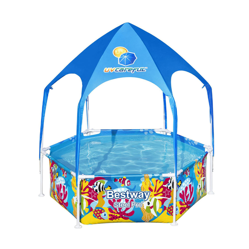 _label_, DSZ Product, feed-cond-new, feed-sl-free shipping, free-shipping, newBestway Kids Pool 183 X 51Cm Steel Frame Swimming Play Pools Canopy 930L - Premium Home & Garden > Pool & Accessories > Swimming Pools from Bestway ! Shop Online Buy Now at S & D's Value Store Family Business Best Customer Service_label_, DSZ Product, feed-cond-new, feed-sl-free shipping, free-shipping, new