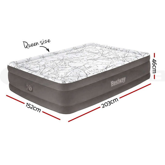 DSZ Product, feed-cond-new, feed-sl-DSZ Freight Payable, newBestway Air Mattress Queen Inflatable Bed 46Cm Airbed Decorated Surface Grey - Premium Outdoor Recreation > Camping > Inflatable Mattresses from Bestway ! Shop Online Buy Now at S & D's Value Store Family Business Best Customer ServiceDSZ Product, feed-cond-new, feed-sl-DSZ Freight Payable, new