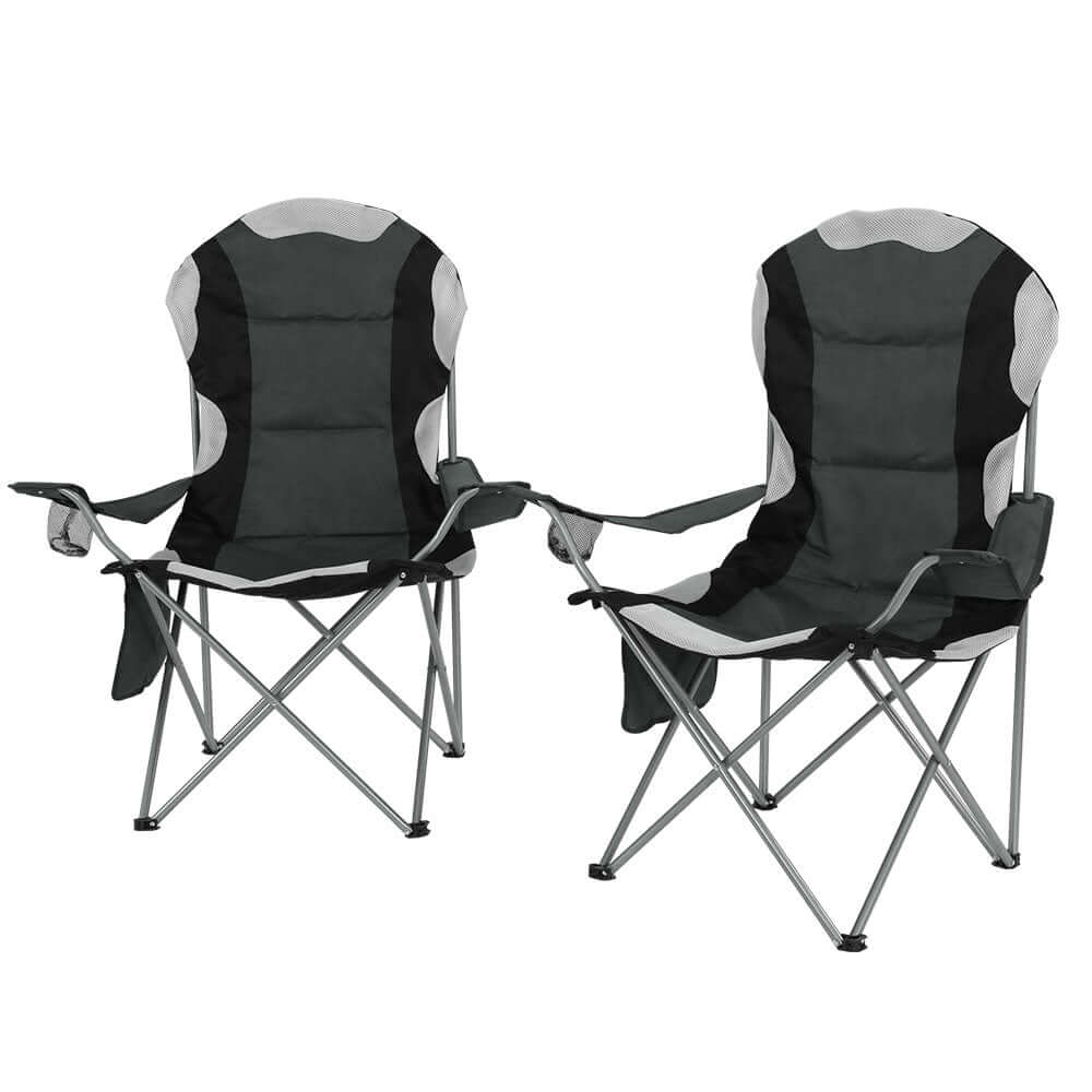 _label_, DSZ Product, feed-cond-new, feed-sl-free shipping, free-shipping, newWeisshorn Camping Folding Chair Portable Outdoor Hiking Fishing Picnic Grey 2Pcs - Premium Outdoor Recreation > Camping > Camp Furniture from Weisshorn ! Shop Online Buy Now at S & D's Value Store Family Business Best Customer Service_label_, DSZ Product, feed-cond-new, feed-sl-free shipping, free-shipping, new