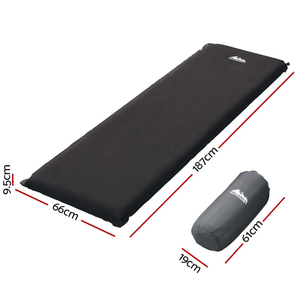 _label_, DSZ Product, feed-cond-new, feed-sl-free shipping, free-shipping, newWeisshorn Self Inflating Mattress Camping Sleeping Mat Air Bed Pad Single Black - Premium Outdoor Recreation > Camping > Inflatable Mattresses from Weisshorn ! Shop Online Buy Now at S & D's Value Store Family Business Best Customer Service_label_, DSZ Product, feed-cond-new, feed-sl-free shipping, free-shipping, new