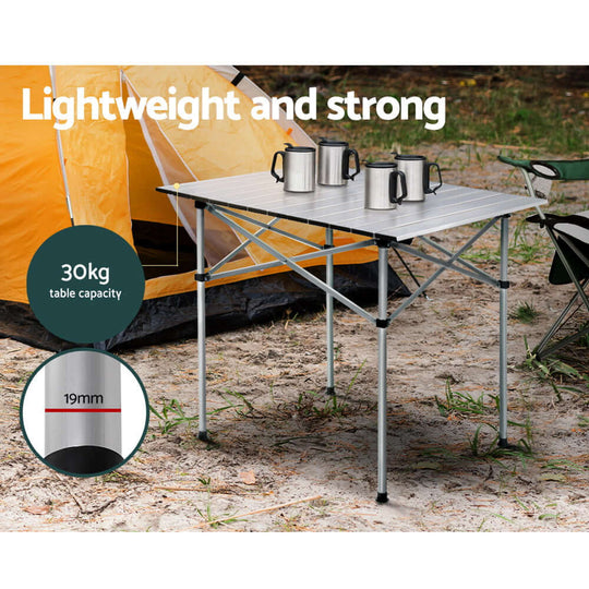 _label_, DSZ Product, feed-cond-new, feed-sl-free shipping, free-shipping, newWeisshorn Folding Camping Table 70Cm Roll Up Outdoor Picnic Bbq Aluminium Desk - Premium Outdoor Recreation > Camping > Camp Furniture from Weisshorn ! Shop Online Buy Now at S & D's Value Store Family Business Best Customer Service_label_, DSZ Product, feed-cond-new, feed-sl-free shipping, free-shipping, new