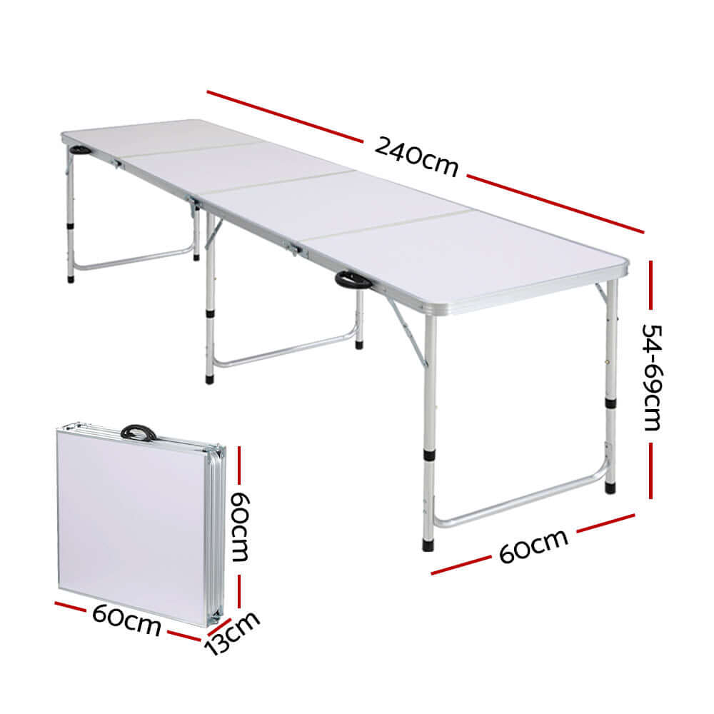 DSZ Product, feed-cond-new, feed-sl-DSZ Freight Payable, newWeisshorn Folding Camping Table 240Cm Portable Outdoor Picnic Bbq Aluminium Desk - Premium Outdoor Recreation > Camping > Camp Furniture from Weisshorn ! Shop Online Buy Now at S & D's Value Store Family Business Best Customer ServiceDSZ Product, feed-cond-new, feed-sl-DSZ Freight Payable, new