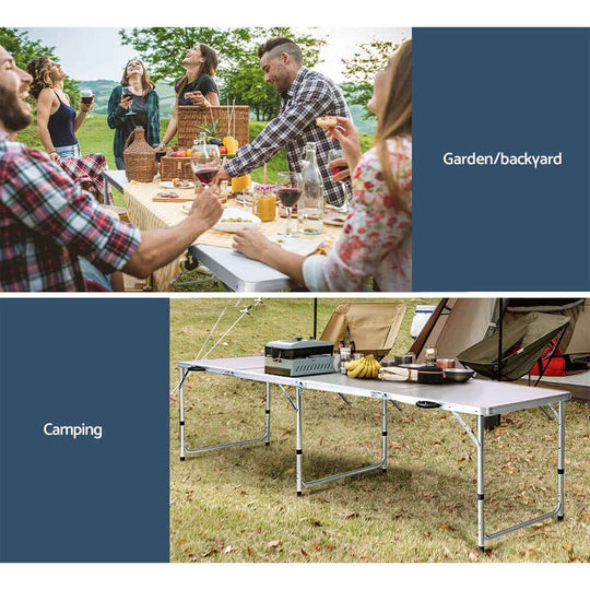 DSZ Product, feed-cond-new, feed-sl-DSZ Freight Payable, newWeisshorn Folding Camping Table 240Cm Portable Outdoor Picnic Bbq Aluminium Desk - Premium Outdoor Recreation > Camping > Camp Furniture from Weisshorn ! Shop Online Buy Now at S & D's Value Store Family Business Best Customer ServiceDSZ Product, feed-cond-new, feed-sl-DSZ Freight Payable, new