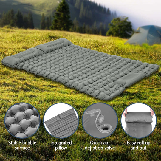 _label_, DSZ Product, feed-cond-new, feed-sl-free shipping, free-shipping, newWeisshorn Self Inflating Mattress Camping Sleeping Mat Air Bed Double Pillow Bag - Premium Outdoor Recreation > Camping > Inflatable Mattresses from Weisshorn ! Shop Online Buy Now at S & D's Value Store Family Business Best Customer Service_label_, DSZ Product, feed-cond-new, feed-sl-free shipping, free-shipping, new