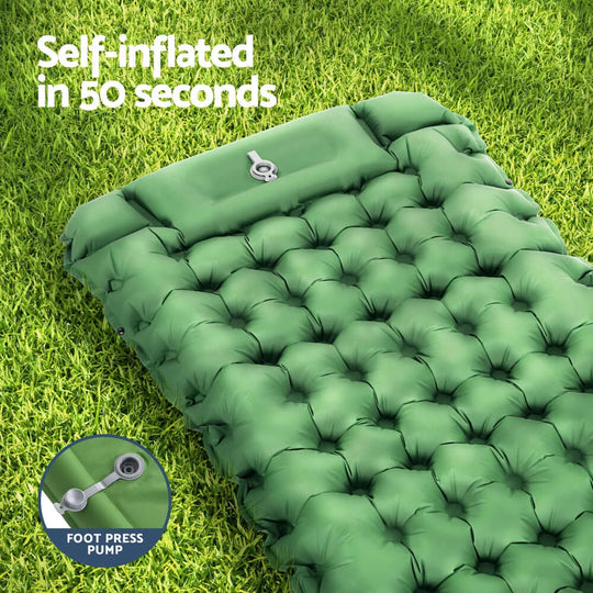 _label_, DSZ Product, feed-cond-new, feed-sl-free shipping, free-shipping, newWeisshorn Self Inflating Mattress Camping Sleeping Mat Air Bed Pad Single Pillow - Premium Outdoor Recreation > Camping > Inflatable Mattresses from Weisshorn ! Shop Online Buy Now at S & D's Value Store Family Business Best Customer Service_label_, DSZ Product, feed-cond-new, feed-sl-free shipping, free-shipping, new