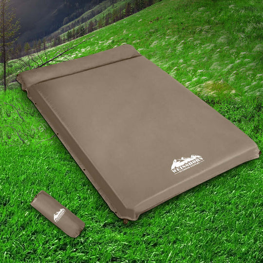 _label_, DSZ Product, feed-cond-new, feed-sl-free shipping, free-shipping, newWeisshorn Self Inflating Mattress 10Cm Camping Sleeping Mat Air Double Coffee - Premium Outdoor Recreation > Camping > Inflatable Mattresses from Weisshorn ! Shop Online Buy Now at S & D's Value Store Family Business Best Customer Service_label_, DSZ Product, feed-cond-new, feed-sl-free shipping, free-shipping, new