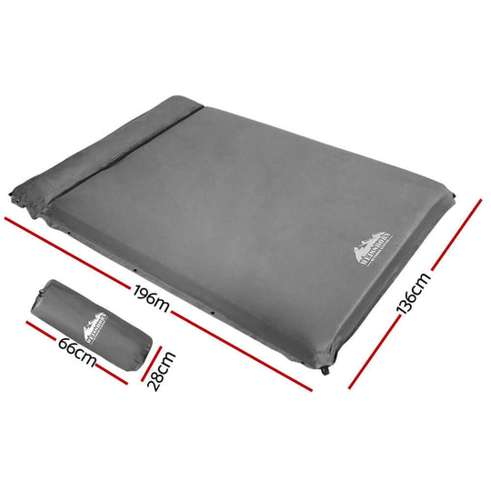 _label_, DSZ Product, feed-cond-new, feed-sl-free shipping, free-shipping, newWeisshorn Self Inflating Mattress 10Cm Camping Sleeping Mat Air Double Grey - Premium Outdoor Recreation > Camping > Inflatable Mattresses from Weisshorn ! Shop Online Buy Now at S & D's Value Store Family Business Best Customer Service_label_, DSZ Product, feed-cond-new, feed-sl-free shipping, free-shipping, new