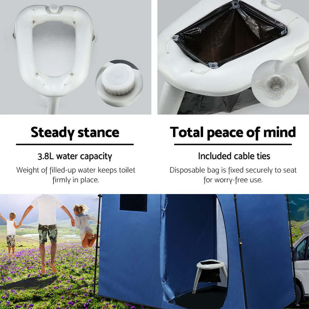 _label_, DSZ Product, feed-cond-new, feed-sl-free shipping, free-shipping, newWeisshorn Portable Folding Toilet Camping Outdoor Caravan Plastic Bag - Premium Outdoor Recreation > Camping > Portable Toilets & Showers from Weisshorn ! Shop Online Buy Now at S & D's Value Store Family Business Best Customer Service_label_, DSZ Product, feed-cond-new, feed-sl-free shipping, free-shipping, new